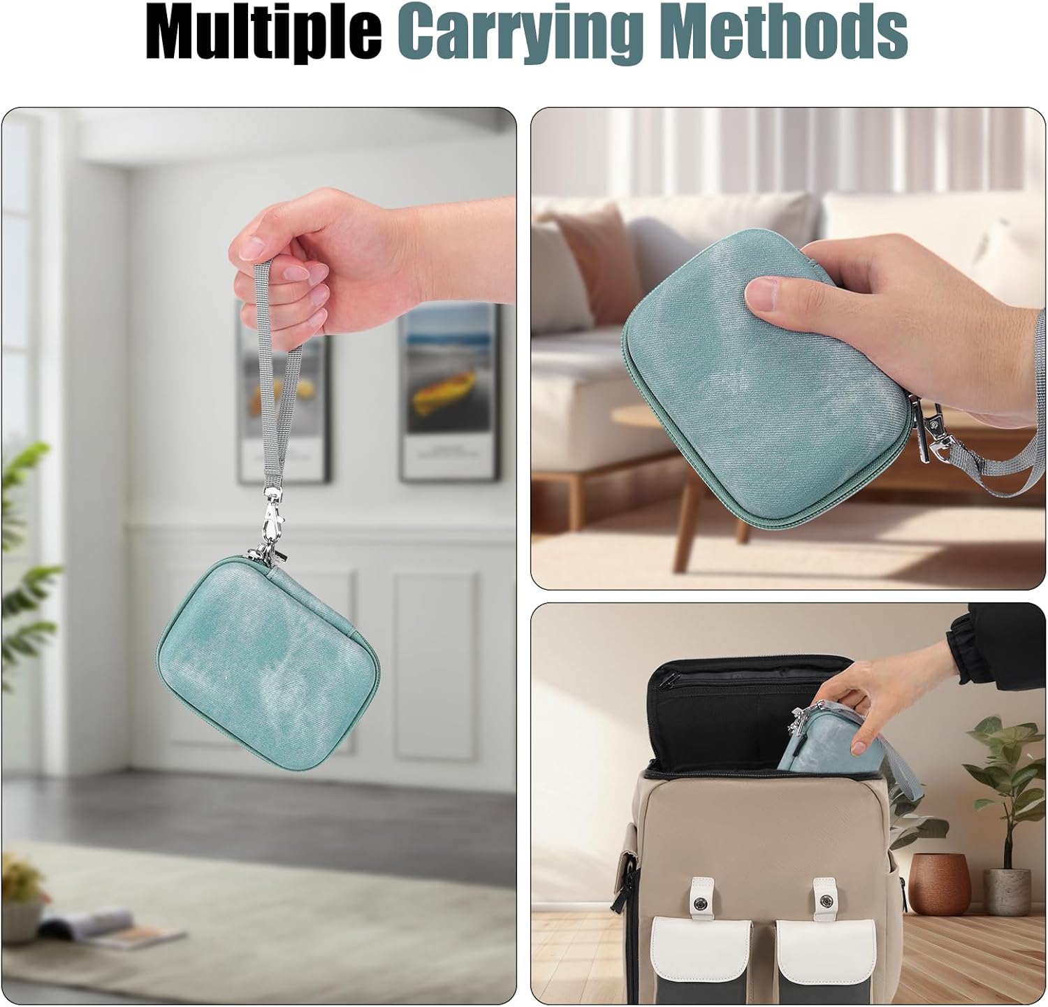 Cwatcun Carrying & Protective Case for Digital Camera, Small Camera Pouch for AbergBest 2.7 LCD Kodak Pixpro/Canon PowerShot ELPH 180/190 / DSCW830 Travel Cameras, Waterproof Shockproof Case，Grey